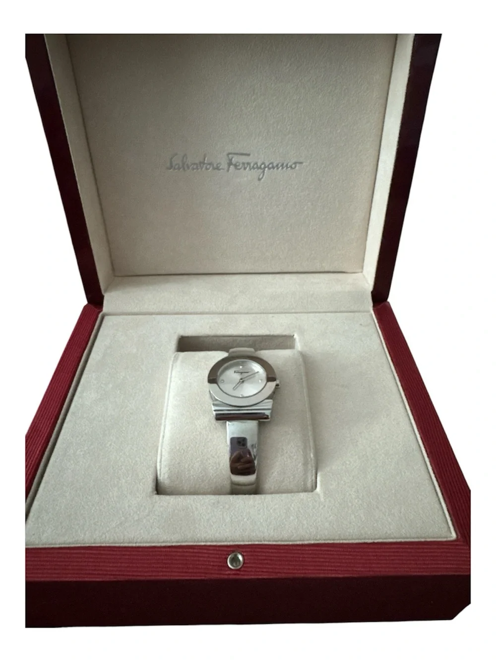 Salvatore Ferragamo Silver-Tone Women's Bracelet Watch